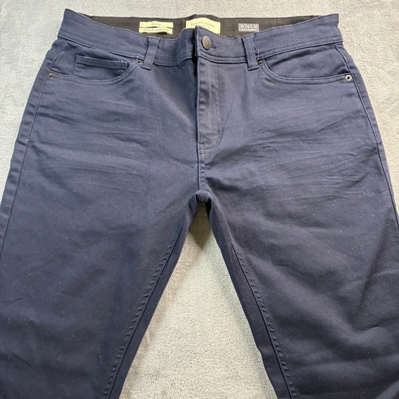 Scott James Men's Slim Fit Navy Blue Stretch Cotton Blend Casual Pants W34 L30 - Picture 12 of 16